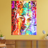 Abstracte Lady Art - Canvas Afdruk (Insitu (Woonkamer))
