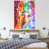 Abstracte Lady Art - Canvas Afdruk (Insitu (Slaapkamer))