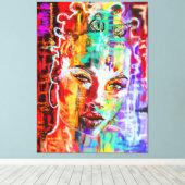 Abstracte Lady Art - Canvas Afdruk (Insitu (Houten vloer))
