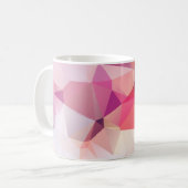 Abstracte lage poly achtergrond, geometrische drie koffiemok (Voorkant links)