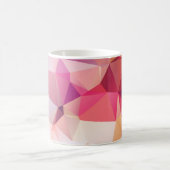 Abstracte lage poly achtergrond, geometrische drie koffiemok (Center)