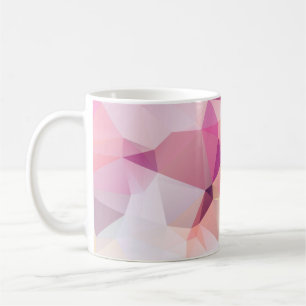 Abstracte lage poly achtergrond, geometrische drie koffiemok