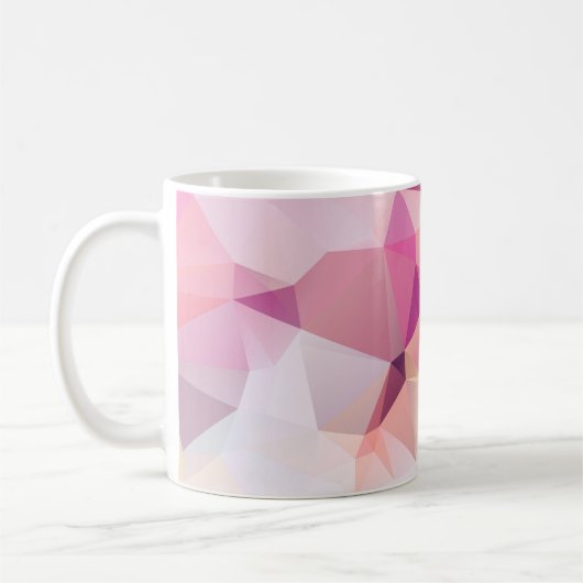 Abstracte lage poly achtergrond, geometrische drie koffiemok (Links)