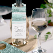 Abstracte lagen verven We maken dank u Blauwgroen  Flessenhanger