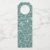 Abstracte lagen verven We maken dank u Blauwgroen  Flessenhanger (Achterkant)