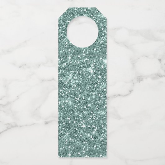 Abstracte lagen verven We maken dank u Blauwgroen  Flessenhanger (Achterkant)