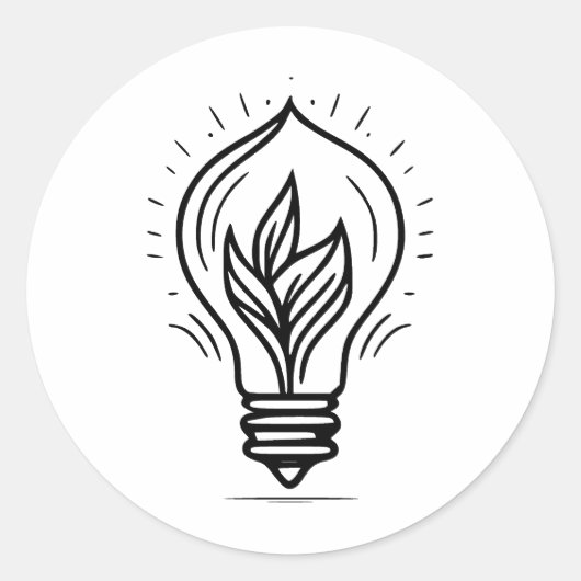 Abstracte lamp: een minimalistische aanpak ronde sticker (Voorkant)