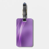 Abstracte lampjes Aangepast monogram Paars Bagagelabel (Achterkant verticaal)