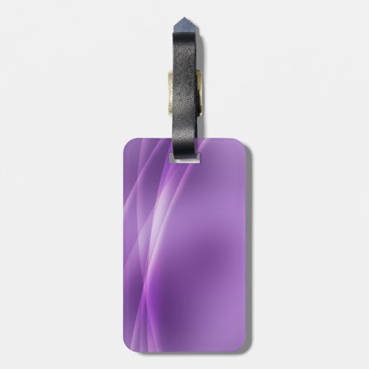 Abstracte lampjes Aangepast monogram Paars Bagagelabel (Achterkant verticaal)