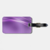 Abstracte lampjes Aangepast monogram Paars Bagagelabel (Achterkant horizontaal)