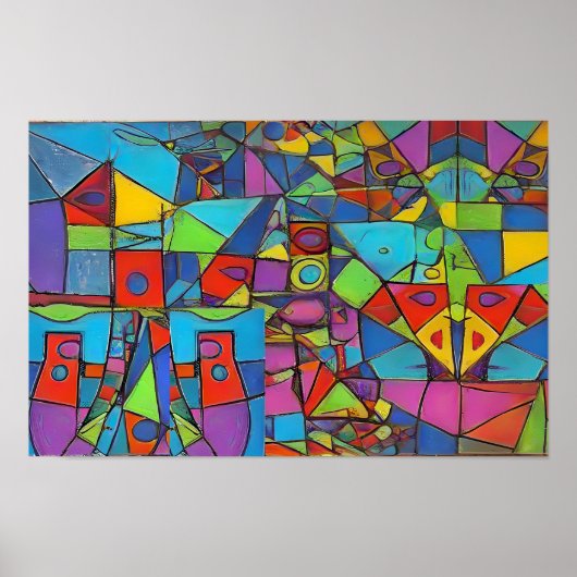 Abstracte lancering in Athene Poster (Voorkant)