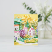 Abstracte land tuin achtergrond feestdagenkaart (Staand voorkant)