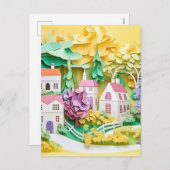 Abstracte land tuin achtergrond feestdagenkaart (Voorkant / Achterkant)