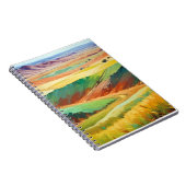 Abstracte Landscape Valley Meadow Natuur Achtergro Notitieboek (Rechterzijde)