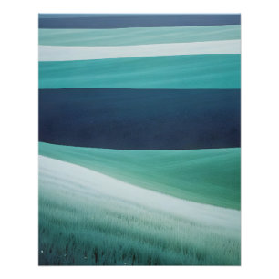Abstracte Landscape Valley Meadow Natuur Achtergro Perfect Poster
