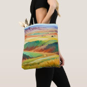 Abstracte Landscape Valley Meadow Natuur Achtergro Tote Bag (Dichtbij)