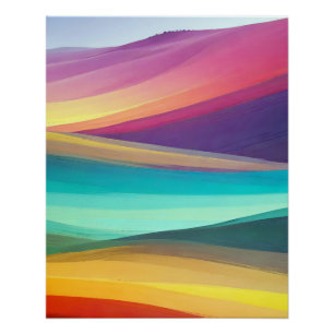 Abstracte Landscape Valley Natuur Achtergrond Kuns Perfect Poster