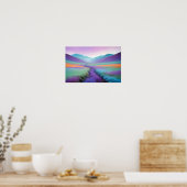 Abstracte Landscape Valley Natuur Achtergrond Kuns Poster (Keuken)