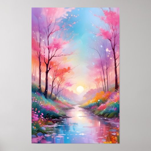 Abstracte Landschap Achtergrond Behang Graphic Poster (Voorkant)