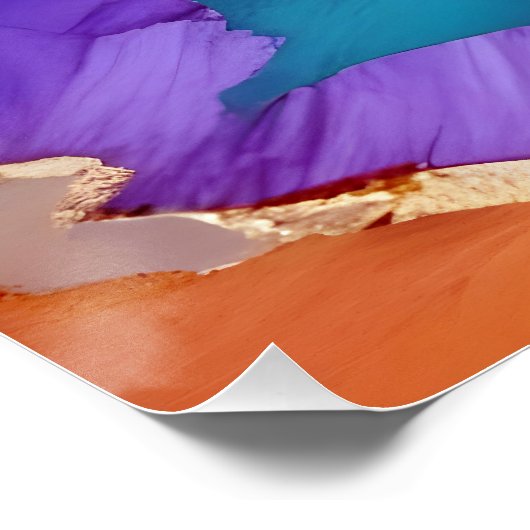 Abstracte Landschap Bergen Valley Natuur landschap Perfect Poster (Hoek)