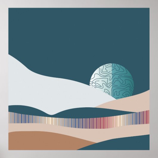 Abstracte landschappen poster (Voorkant)