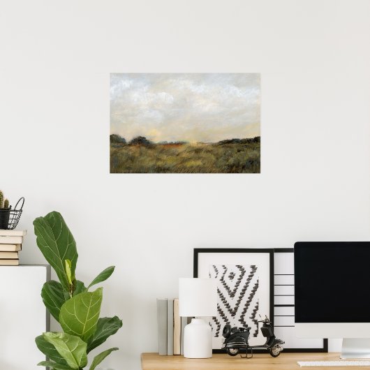  Abstracte landschaps impressionistische kunst Poster (Thuiskantoor)