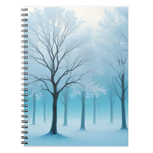 Abstracte Landschapsboom Winter Natuur Achtergrond Notitieboek (Voorkant)