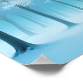 Abstracte Landschapsboom Winter Natuur Achtergrond Poster (Hoek)