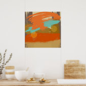 Abstracte landschapskaarten voor kunstschilderinge poster (Keuken)