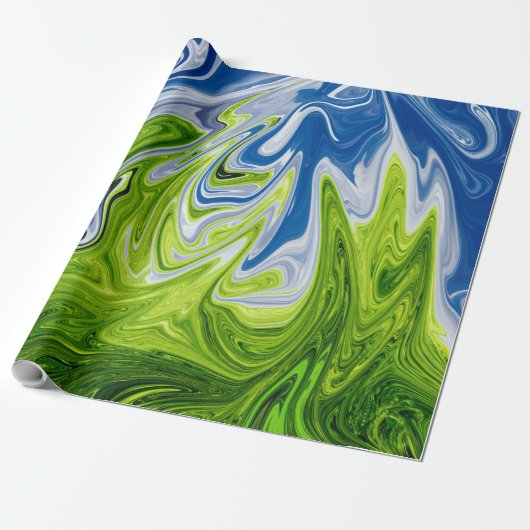 Abstracte landschapskunst | Beste moderne kunst Cadeaupapier (Uitgerold)