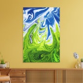 Abstracte landschapskunst | Beste moderne kunst Canvas Afdruk (Insitu (Woonkamer))