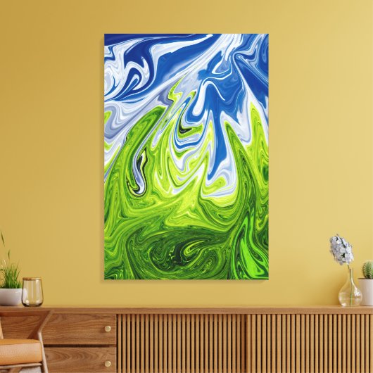 Abstracte landschapskunst | Beste moderne kunst Canvas Afdruk (Insitu (Woonkamer))