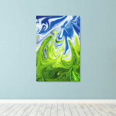 Abstracte landschapskunst | Beste moderne kunst Canvas Afdruk (Insitu (Houten vloer))