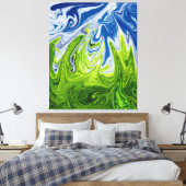 Abstracte landschapskunst | Beste moderne kunst Canvas Afdruk (Insitu (Slaapkamer))