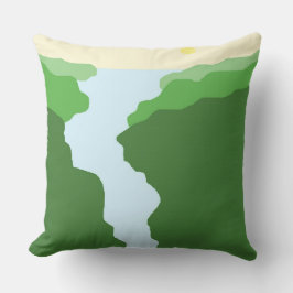 abstracte landschapskunst kussen