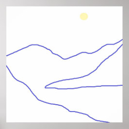 abstracte landschapskunst poster