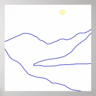 abstracte landschapskunst poster