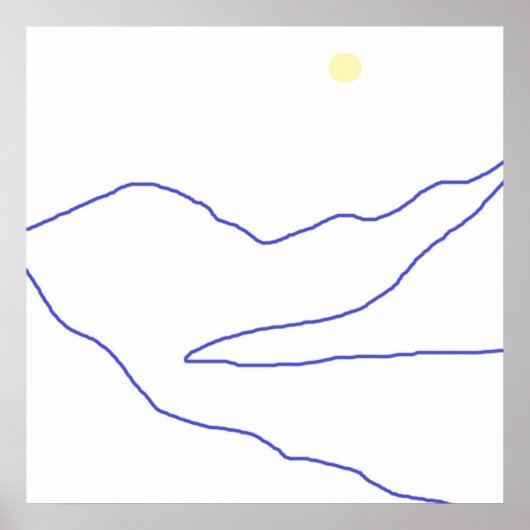 abstracte landschapskunst poster (Voorkant)