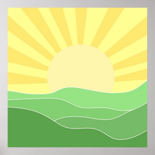 abstracte landschapskunst poster (Voorkant)