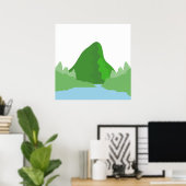 abstracte landschapskunst poster (Thuiskantoor)