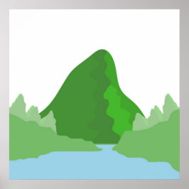 abstracte landschapskunst poster