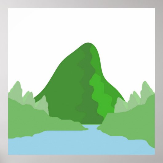 abstracte landschapskunst poster (Voorkant)