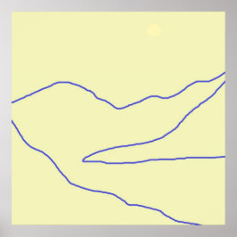 abstracte landschapskunst poster