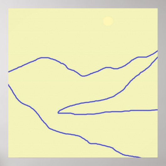 abstracte landschapskunst poster (Voorkant)