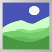 abstracte landschapskunst poster (Voorkant)