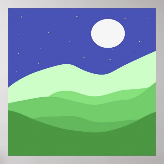 abstracte landschapskunst poster (Voorkant)