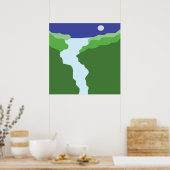 abstracte landschapskunst poster (Keuken)