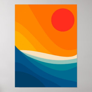 Abstracte landschapskunst poster