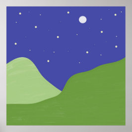 abstracte landschapskunst poster