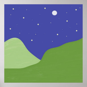 abstracte landschapskunst poster